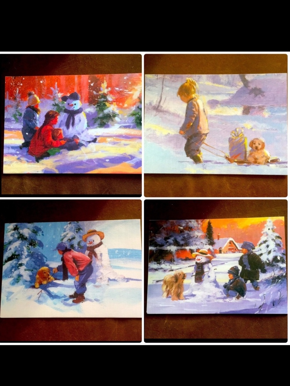 CARTES PLAISIRS D’HIVER - Winter Playground Christmas Cards (French)